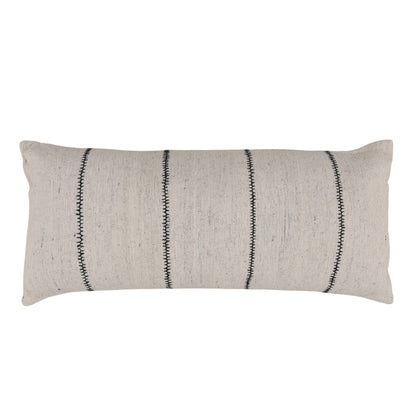 Cream Handwoven Textured Cotton Cover Pillow 35 in Wide