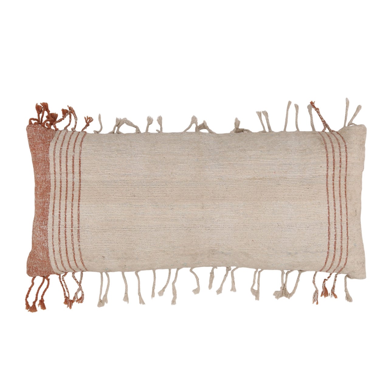 Rust Silk Cover Pillow 35 in Wide