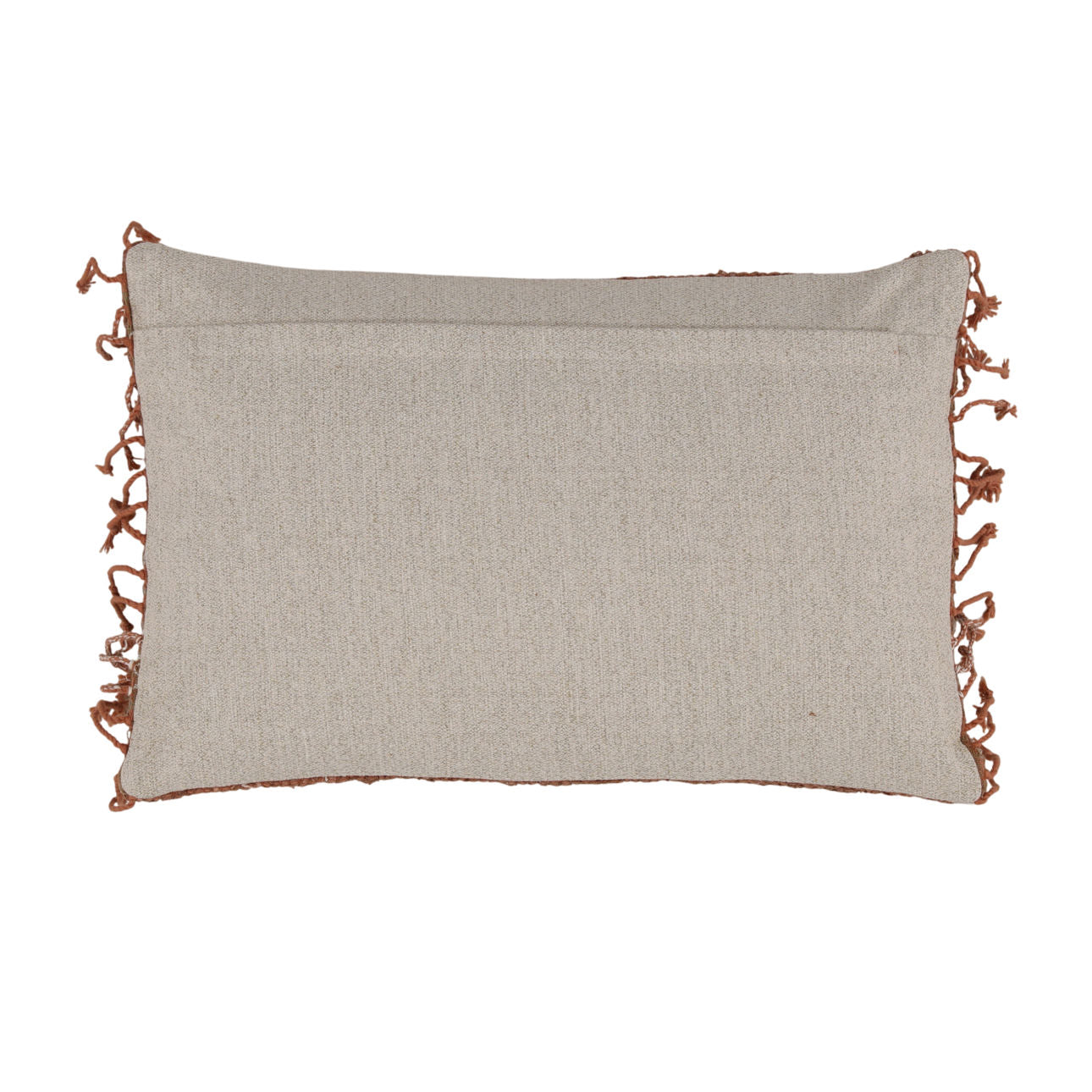 Rust Silk and Cotton Cover Pillow 24 in Wide