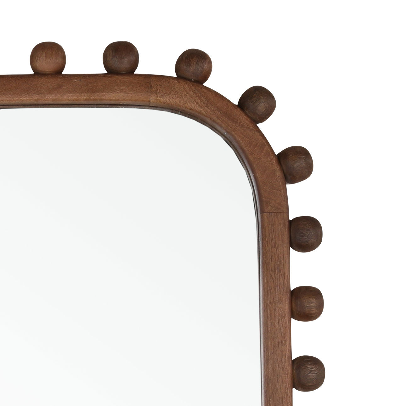 Dark Brown Mango Wood Mirror 35 in Wide