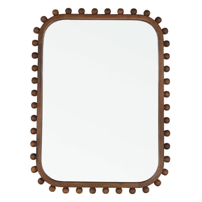 Dark Brown Mango Wood Mirror 35 in Wide