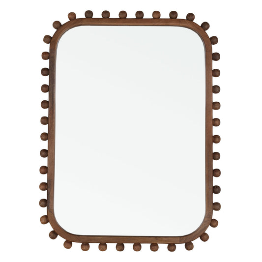 Dark Brown Mango Wood Mirror 35 in Wide