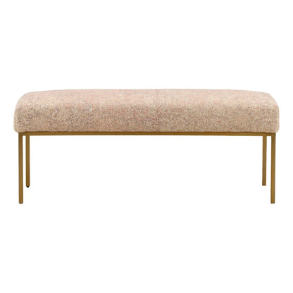 Artisan Cotton Fabric and Steel Frame Bench