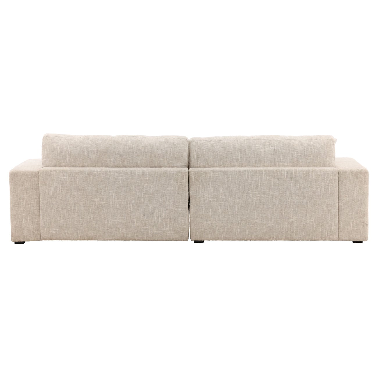 Odyssey Cream Basketweave Chenille Fabric Sectional 108.5 in Wide