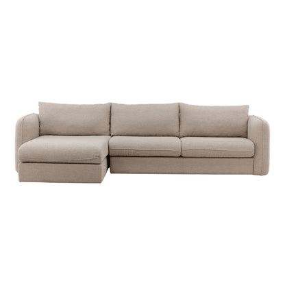 Olana Sand Boucle Fabric Sectional 130.5 in Wide