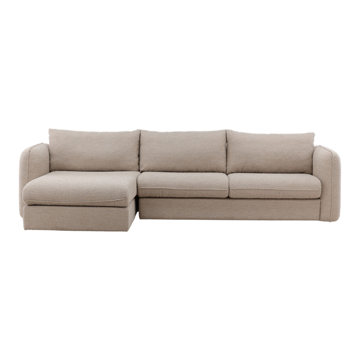 Refined Boucle Fabric Sectional