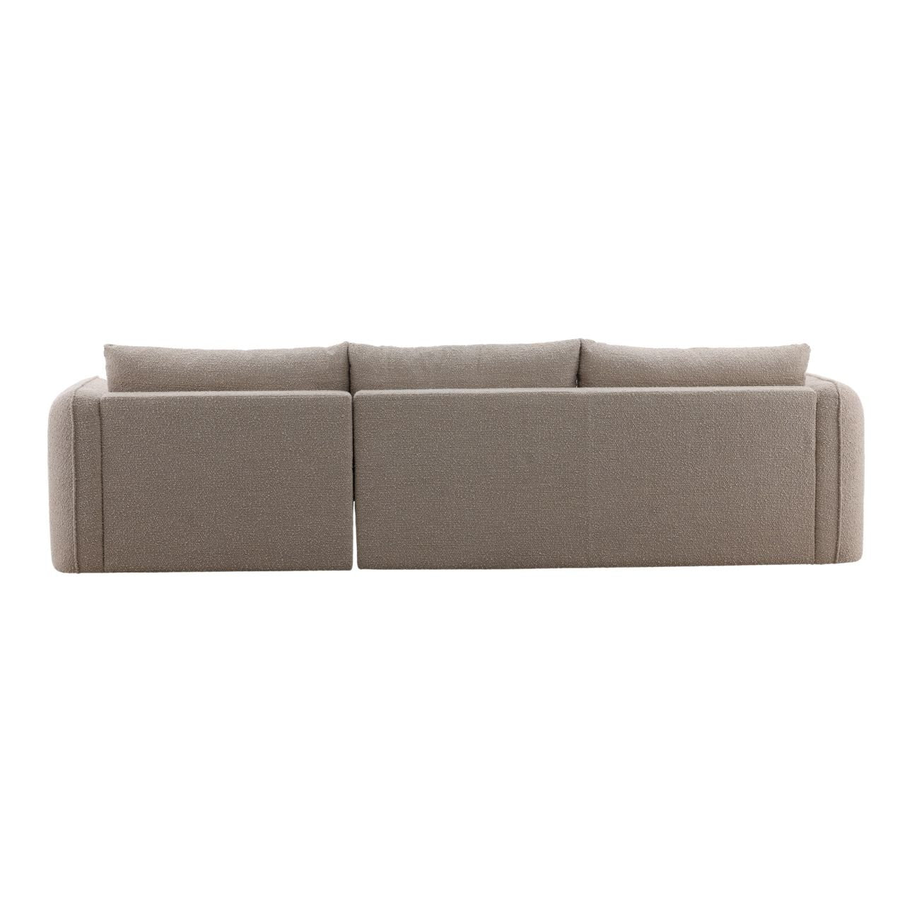 Olana Sand Boucle Fabric Sectional 130.5 in Wide
