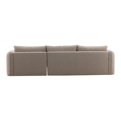 Olana Sand Boucle Fabric Sectional 130.5 in Wide