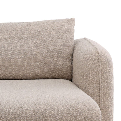 Olana Sand Boucle Fabric Sectional 130.5 in Wide