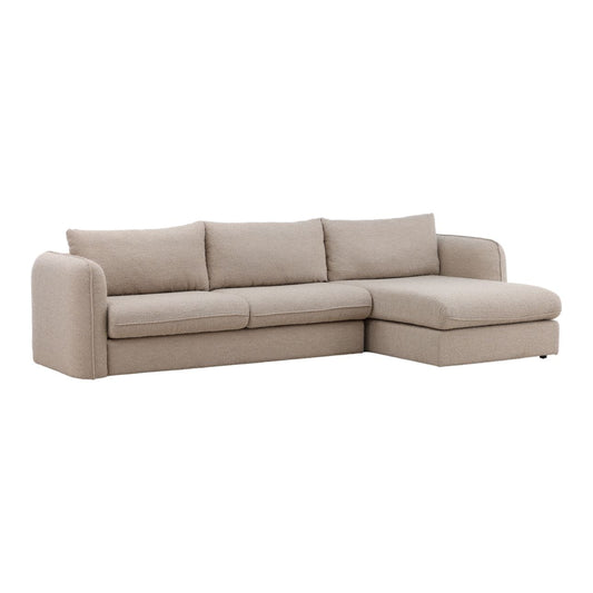 Refined Boucle Fabric Sectional
