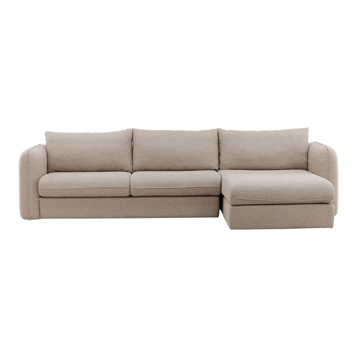 Refined Boucle Fabric Sectional