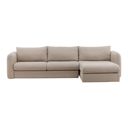 Olana Sand Boucle Fabric Sectional 130.5 in Wide