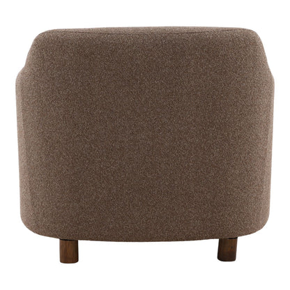 Vista Brown Boucle Fabric Chair 34 in Wide