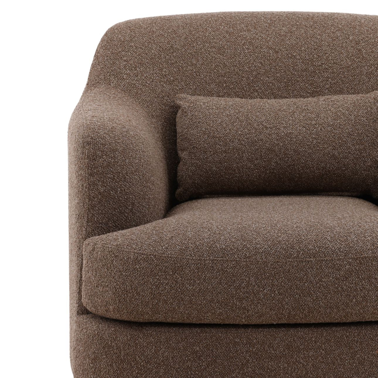 Vista Brown Boucle Fabric Chair 34 in Wide