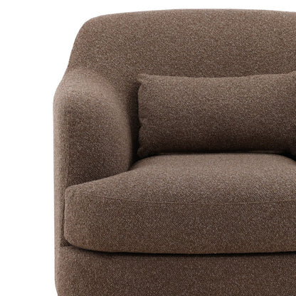 Vista Brown Boucle Fabric Chair 34 in Wide