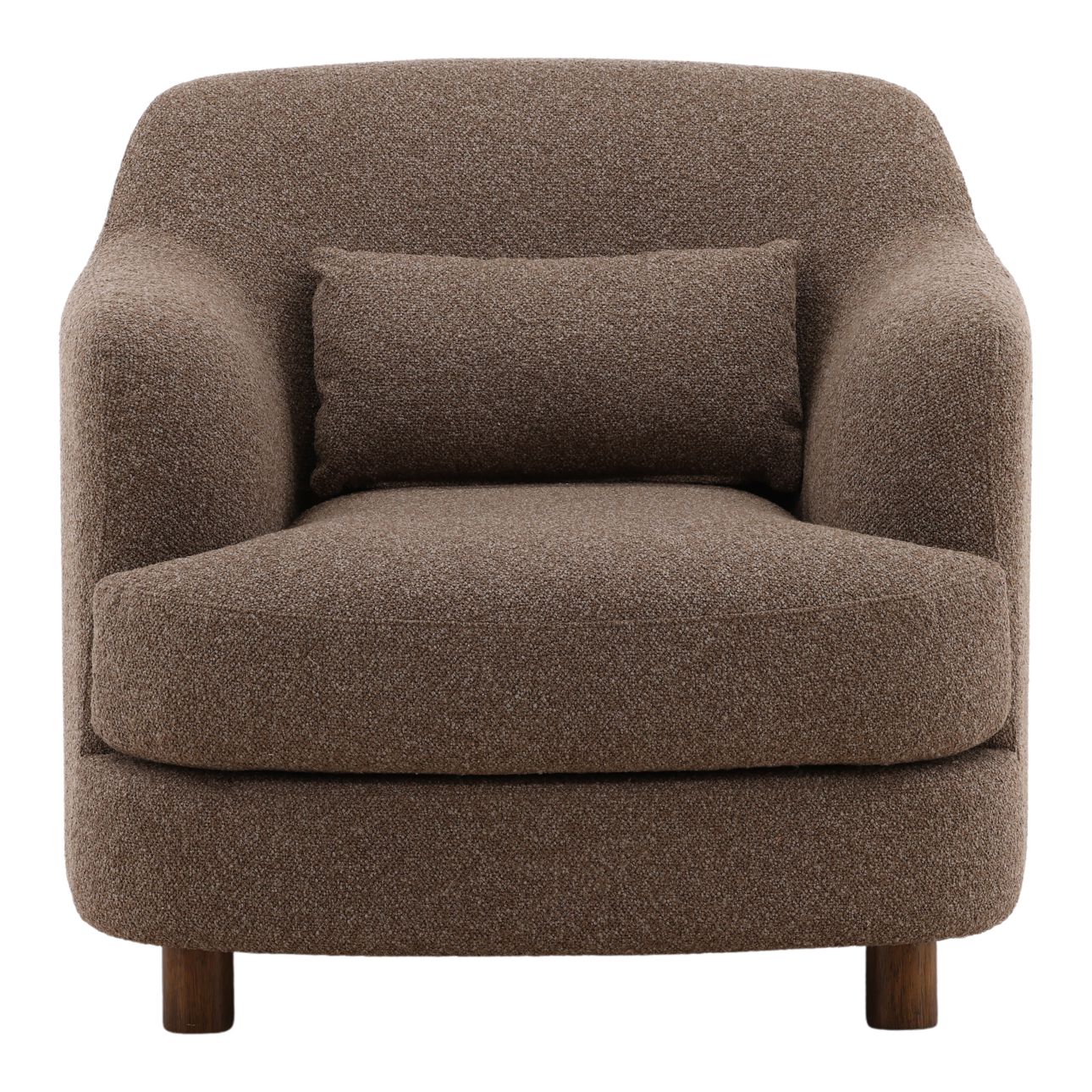 Vista Brown Boucle Fabric Chair 34 in Wide