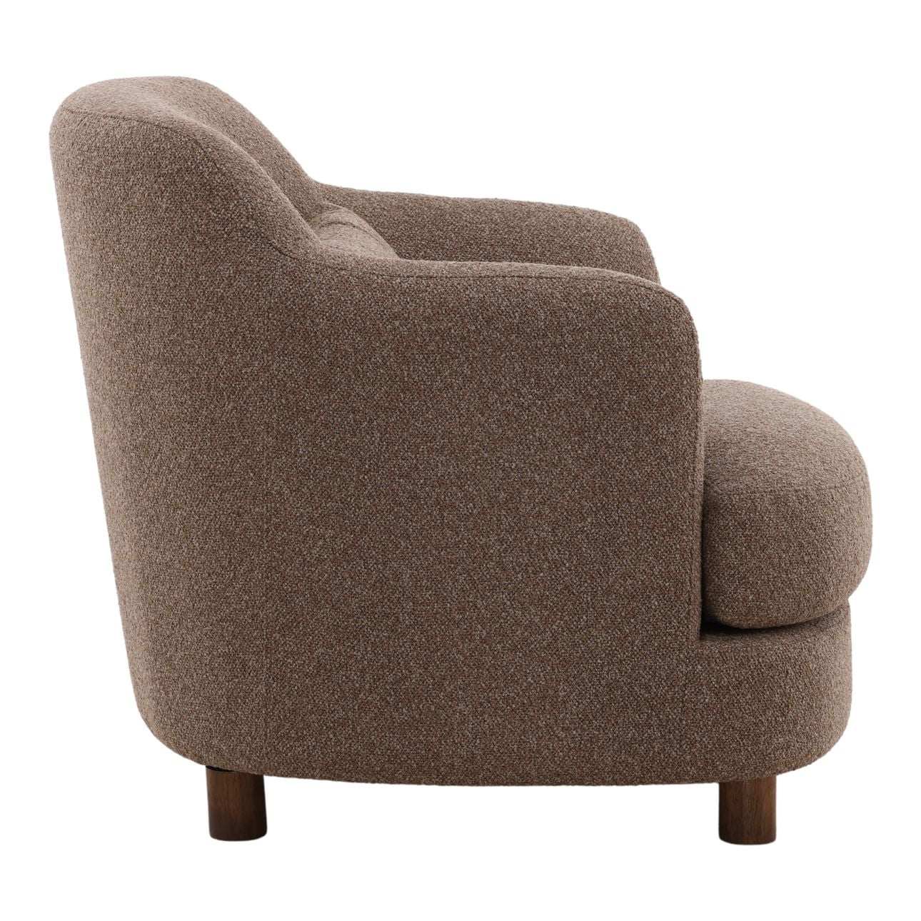 Vista Brown Boucle Fabric Chair 34 in Wide