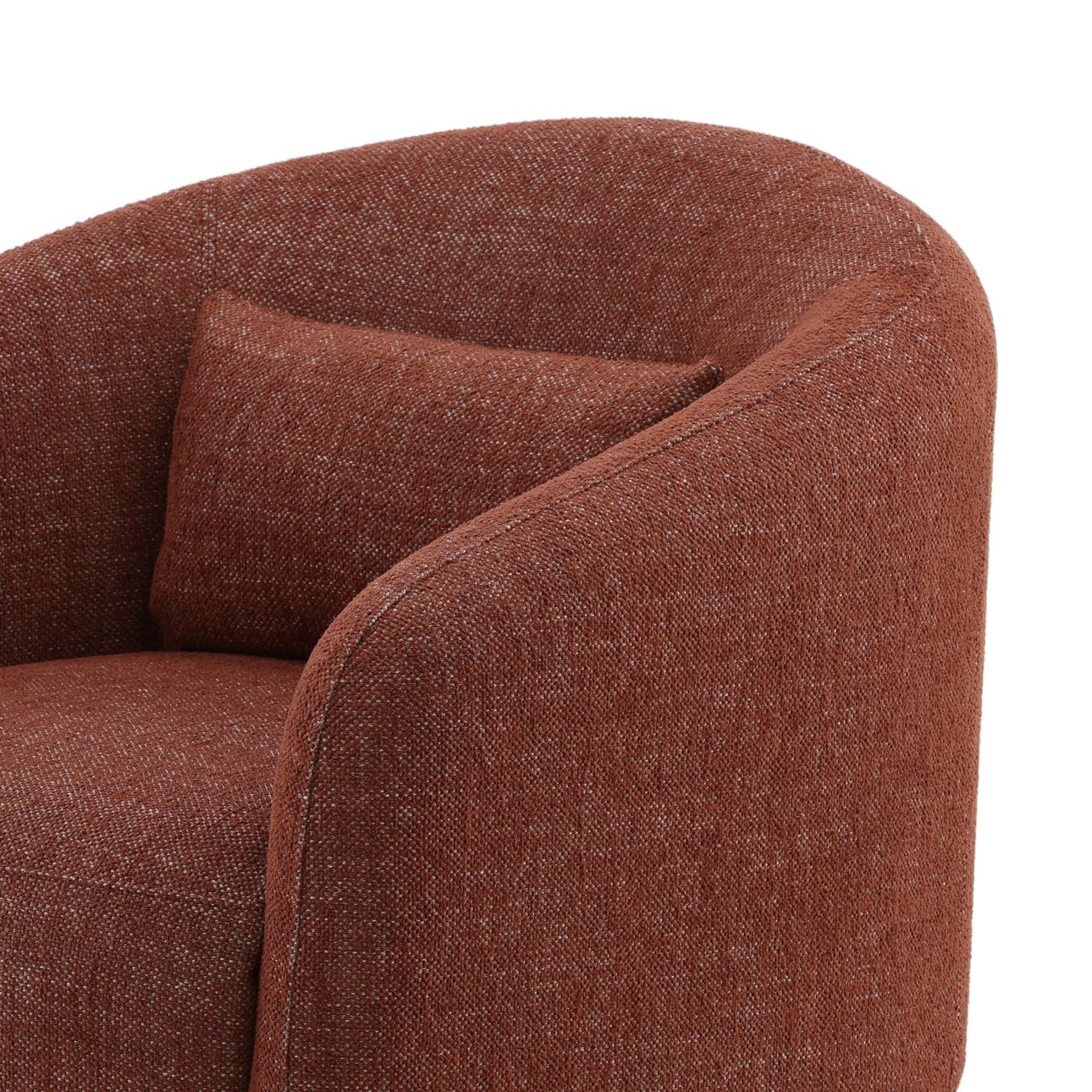 Lola Russet Basketweave Fabric Chair 32 in Wide