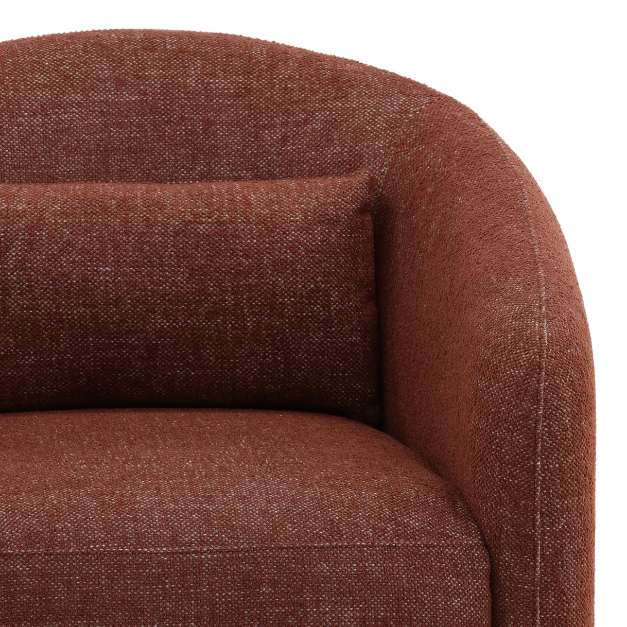 Lola Russet Basketweave Fabric Chair 32 in Wide