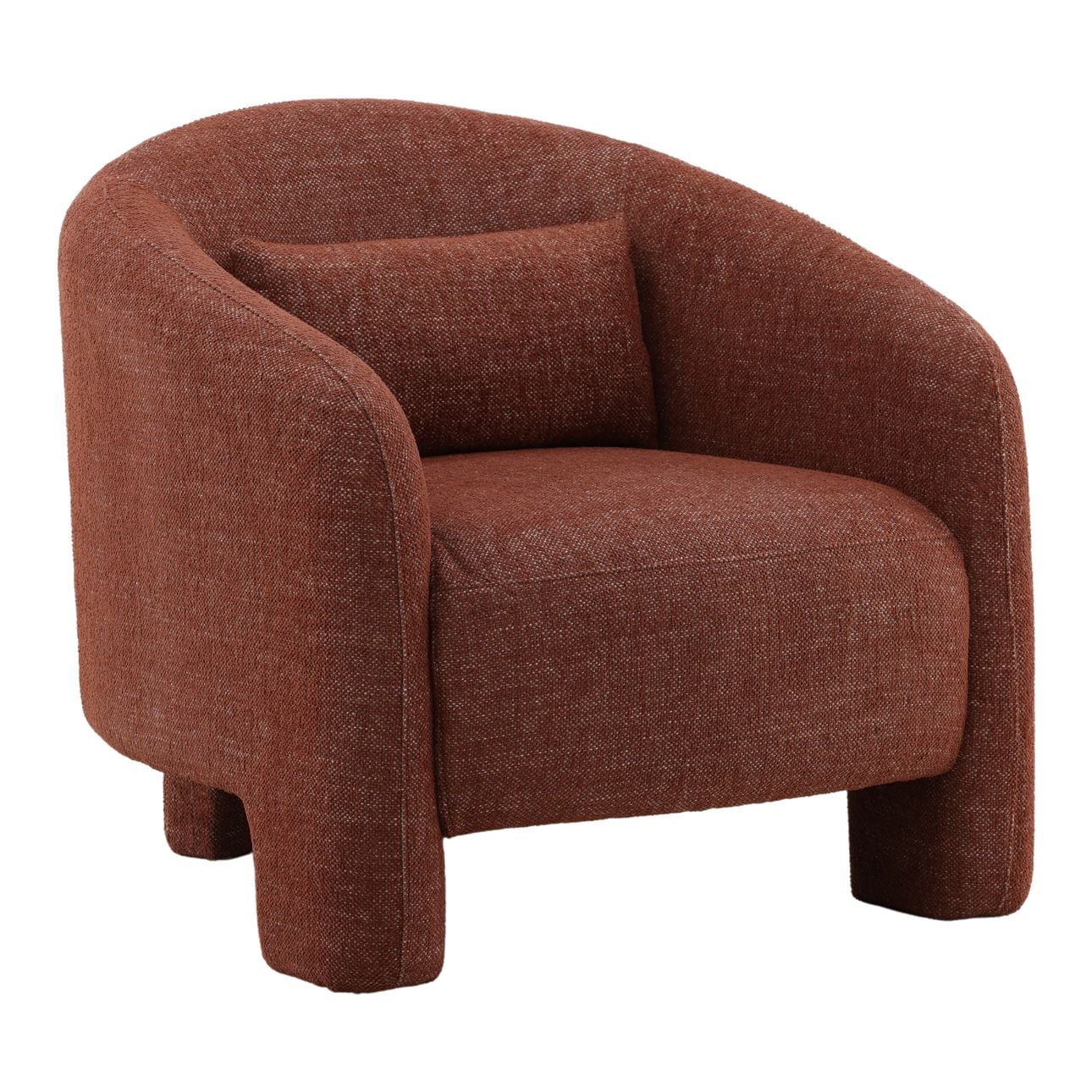 Lola Russet Basketweave Fabric Chair 32 in Wide