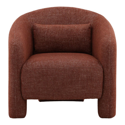 Lola Russet Basketweave Fabric Chair 32 in Wide