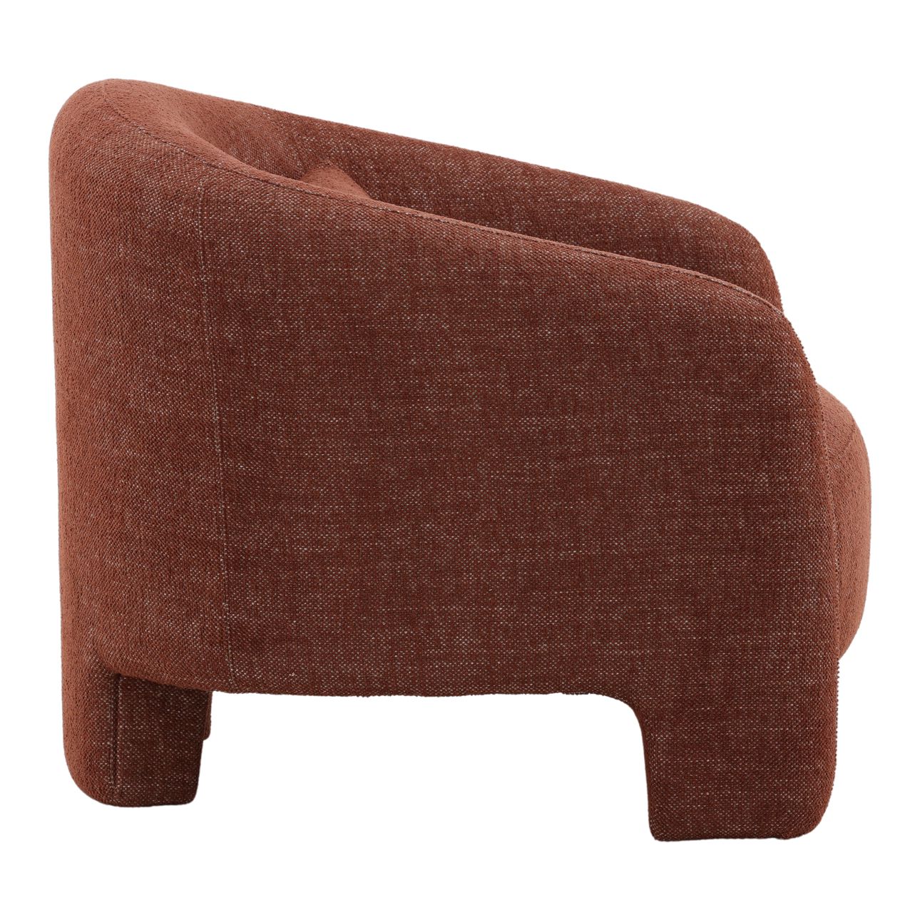 Lola Russet Basketweave Fabric Chair 32 in Wide