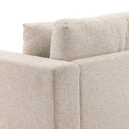 Odyssey Cream Basketweave Chenille Fabric Sofa 108 in Wide