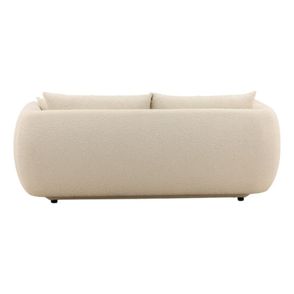 Olana Cream Boucle Fabric Sofa 84 in Wide