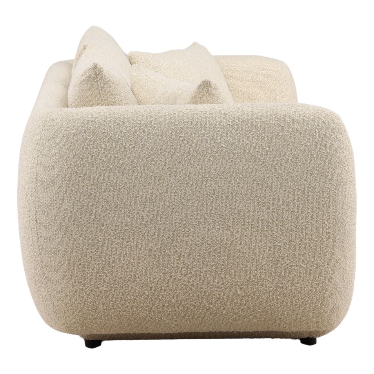 Olana Cream Boucle Fabric Sofa 84 in Wide