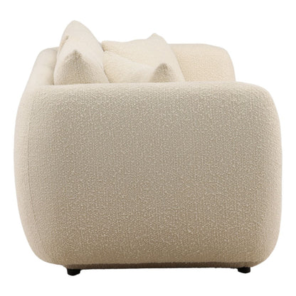 Olana Cream Boucle Fabric Sofa 84 in Wide