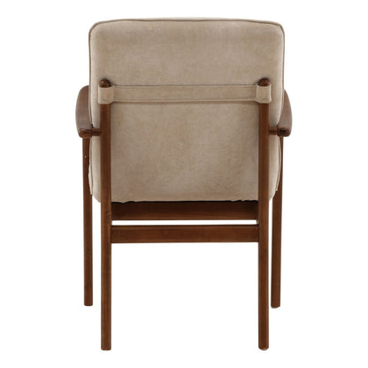 Moss Sand and Brown Velvet Fabric and Rubber Wood Chair 23.5 in Wide