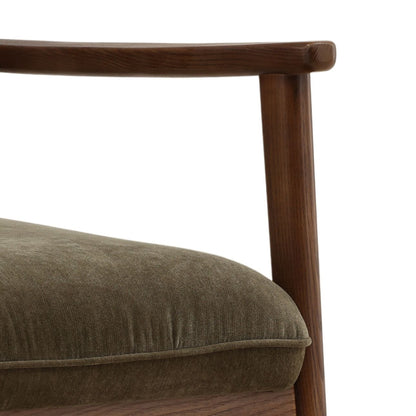 Artisan Velvet Fabric and Rubber Wood Home Accent