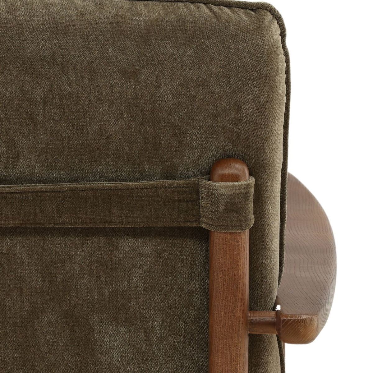 Artisan Velvet Fabric and Rubber Wood Home Accent