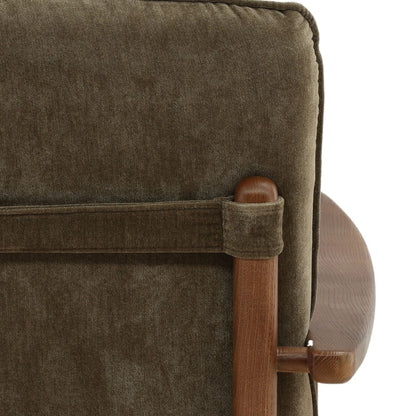 Artisan Velvet Fabric and Rubber Wood Home Accent