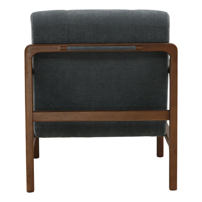Artisan Basketweave Fabric and Rubber Wood Home Accent