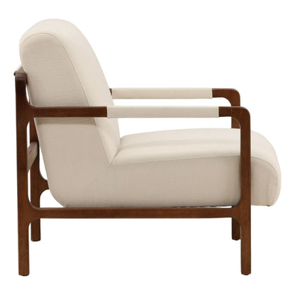 Artisan Basketweave Fabric and Rubber Wood Home Accent