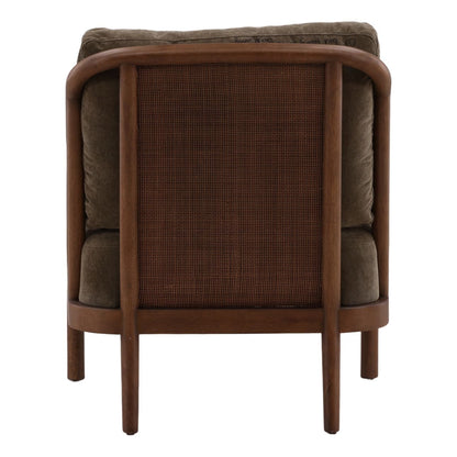 Crafted Velvet Fabric and Rubber Wood Home Accent