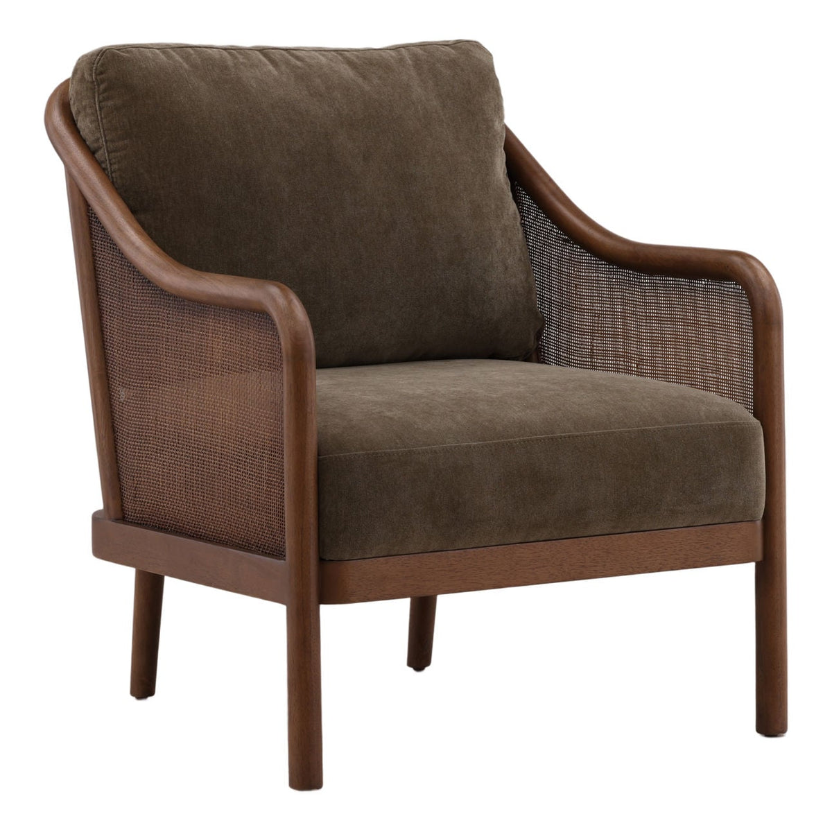 Crafted Velvet Fabric and Rubber Wood Home Accent