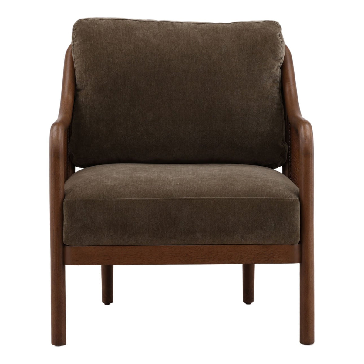 Crafted Velvet Fabric and Rubber Wood Home Accent