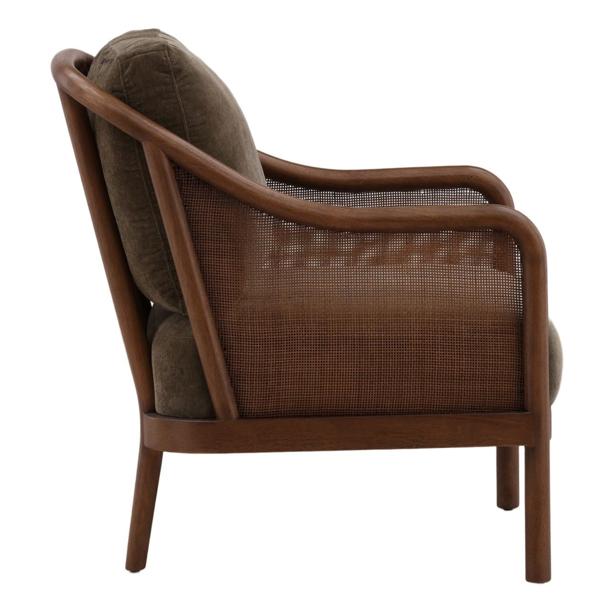 Crafted Velvet Fabric and Rubber Wood Home Accent
