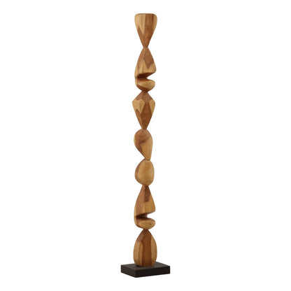 Natural Teak Sculpture 8 in Wide