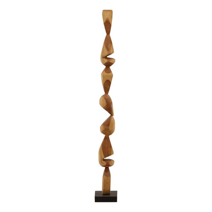 Natural Teak Sculpture 8 in Wide