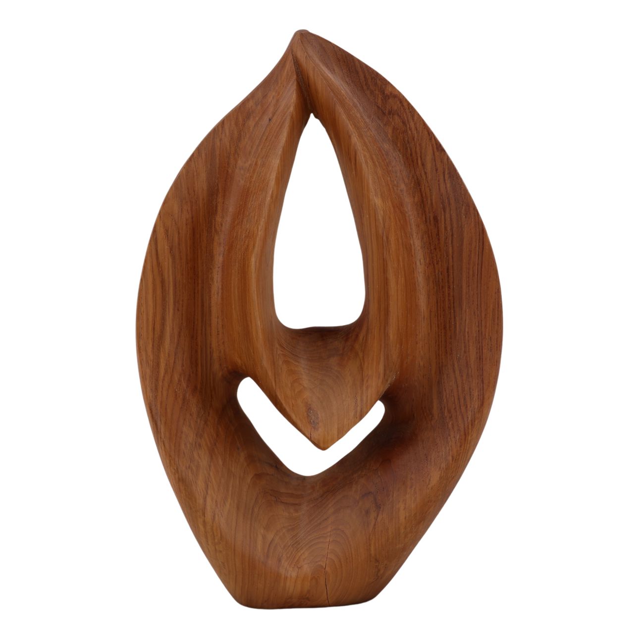 Natural Teak Sculpture 12.5 in Wide