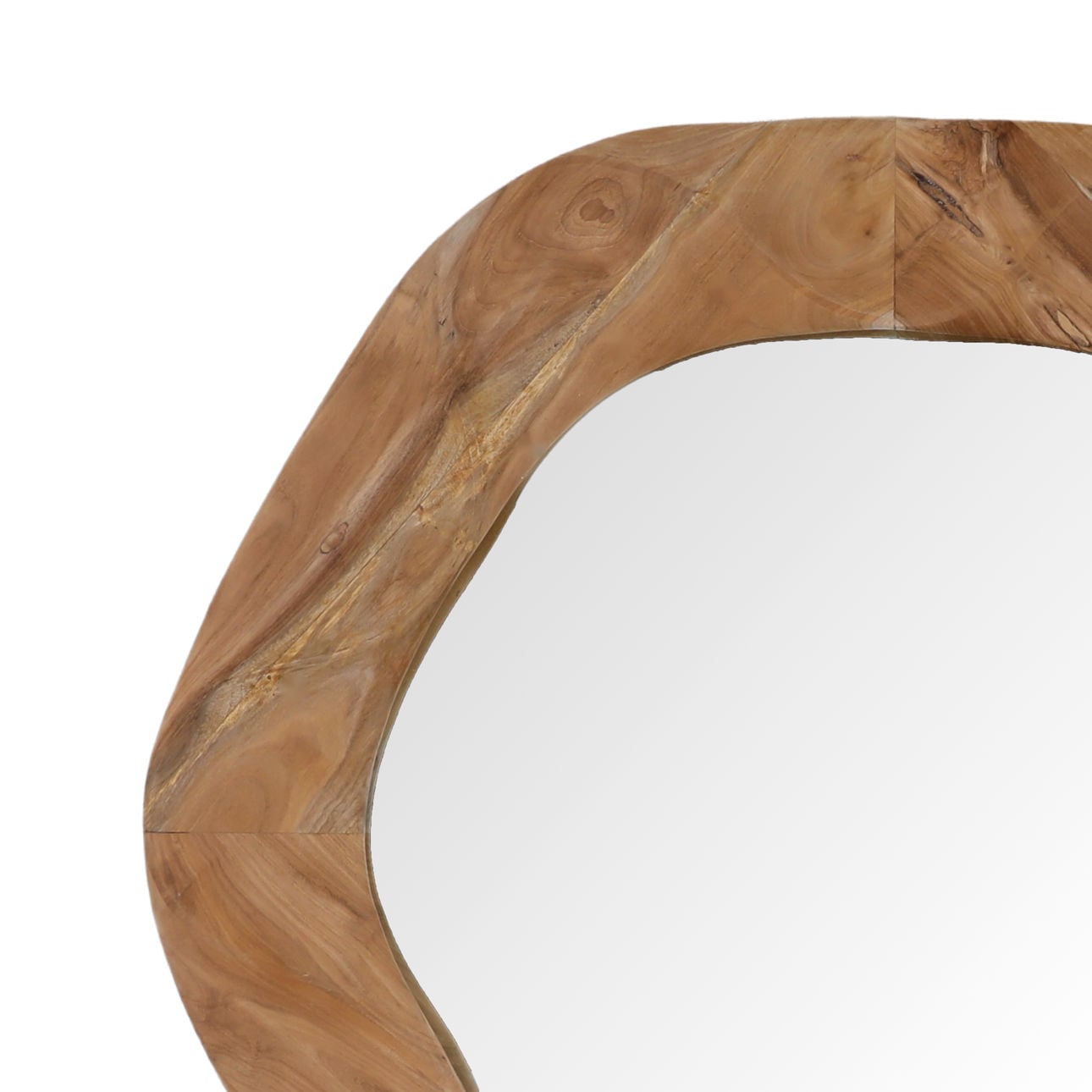 Natural Teak Wood Mirror 47 in Wide