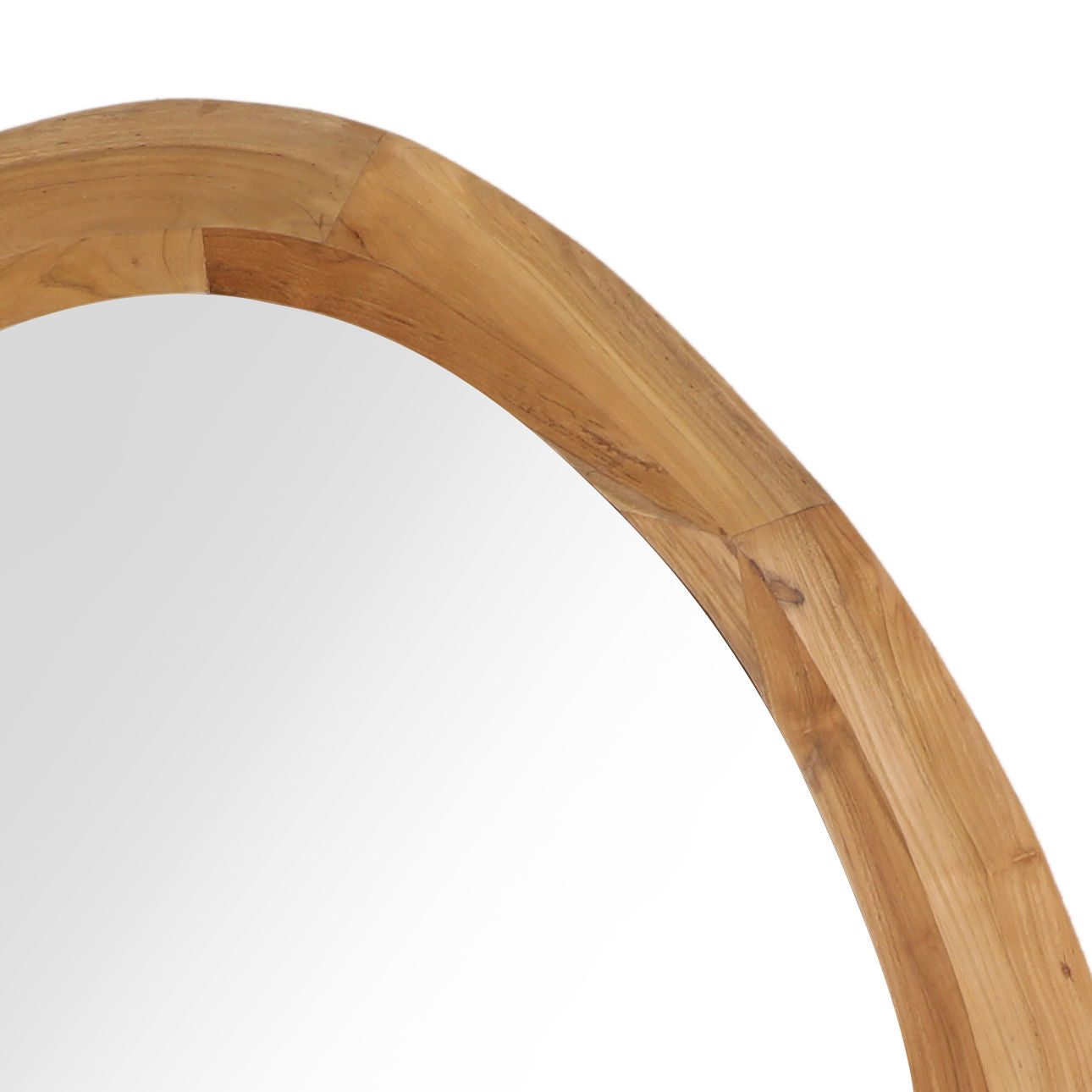 Natural Teak Wood Mirror 56.5 in Wide