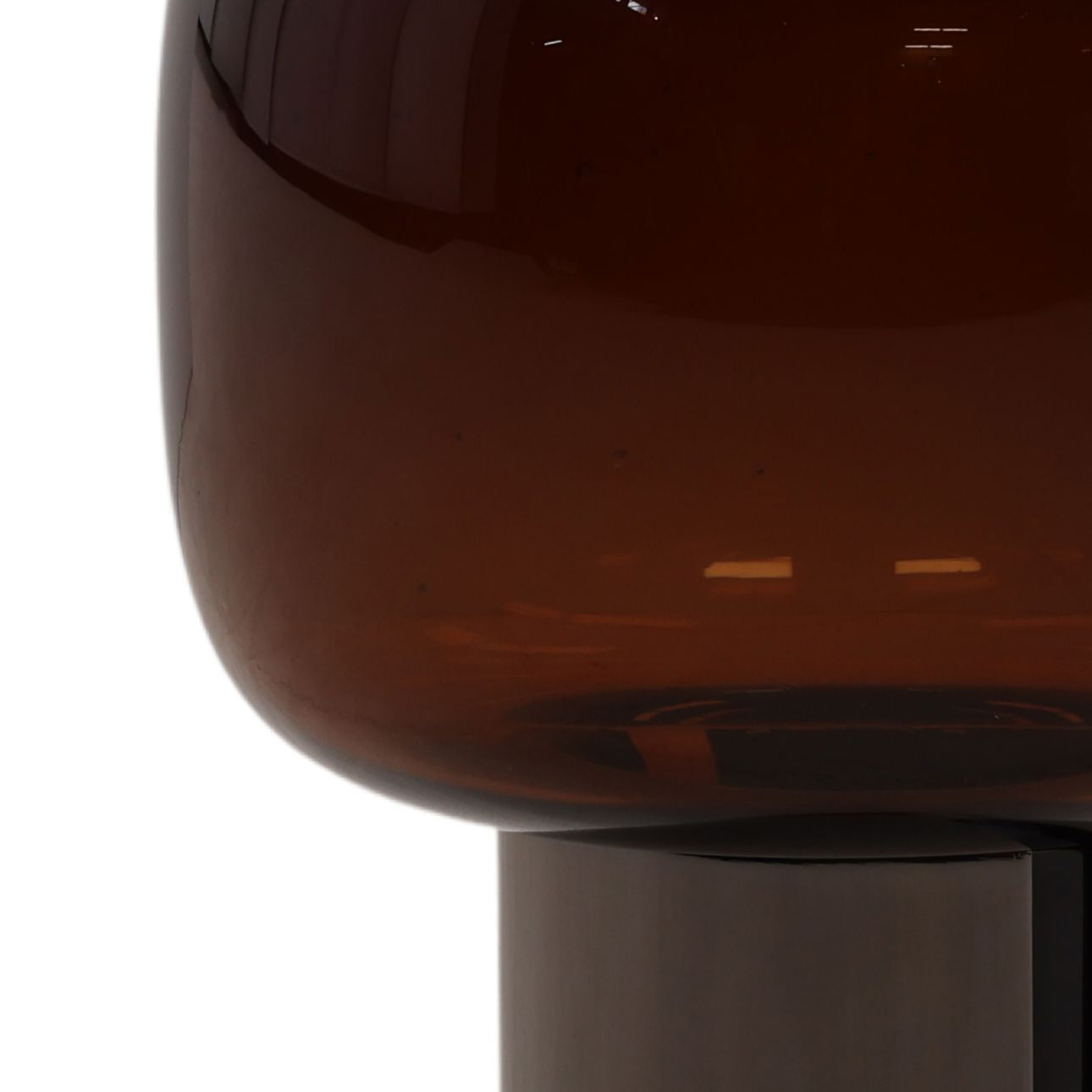 Rust Glass and Iron Vase 7 in Wide