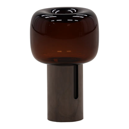 Rust Glass and Iron Vase 7 in Wide