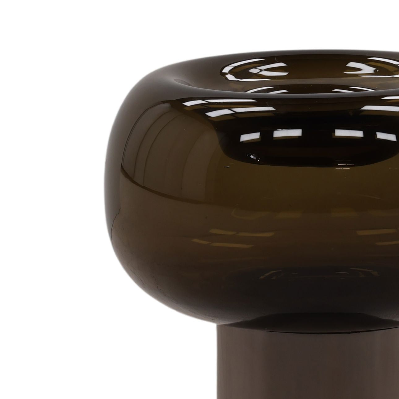 Rust Glass and Iron Vase 7 in Wide