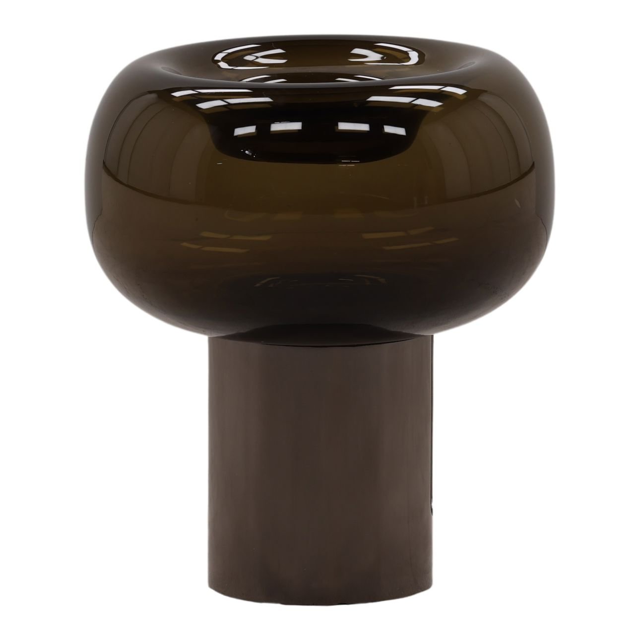 Rust Glass and Iron Vase 7 in Wide