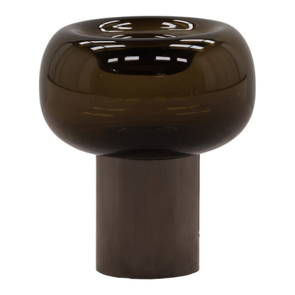 Rust Glass and Iron Vase 7 in Wide